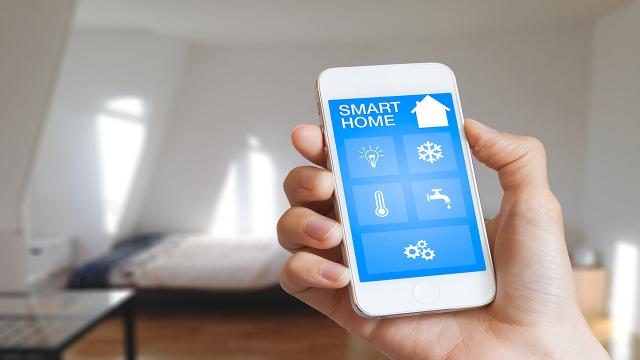Mobile with a home automation system.